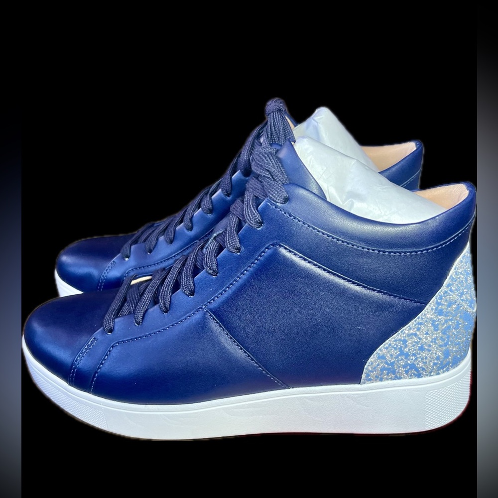 FITFLOP Rally Glitter High-Top Sneakers for Women.